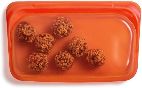 Stasher Premium Silicone Reusable Food Storage Snack Bag, Citrus | Microwave, Sous Vide, Dishwasher, Oven and Freezer Safe | BPA Free, Leak-free, ...