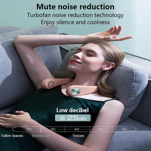 SLuB Neck Fan, Portable Neck Fan Rechargeable, Silent Bladeless Fans, Hands-Free Personal Fan, 360° Cooling, 3-Speed, Mini Fan for Home, Office, T...