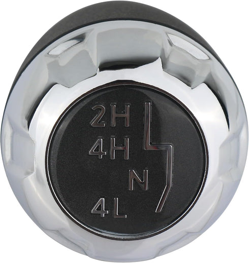 APPERFiT Transfer Case Shift Shifter Knob for Automatic/Manual Transmission Chrome Trim Compatible with Jeep Wrangler JK 4WD 2011 2012 2013 2014 2...