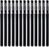 VILLCASE Black Gel Pens, 20pcs Fine Point Black Ink Pens Bulk, Stick Gel Ink Pens, Smooth Writing Pens 0.5mm Black Ballpoint Pens for School Offic...