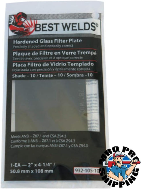 Best Welds 932-105-9 Bw-2x4-1/4#9 Glass Filter Plate...