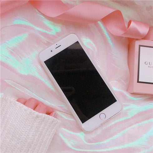 Cute Case for iPhone 7 / iPhone 8, Girls Women Glitter Translucent Shell Pattern Design Clear Slim Soft Silicone Rubber TPU Phone Case Cover Compa...