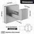 HITSLAM Towel Hooks for Bathroom Wall Mounted, Brushed Nickel Bathroom Towel Hook, SUS304 Stainless Steel Robe Hook and Coat Hooks, Square Wall Ho...