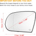 X AUTOHAUX Car Left Rearview Heated Side Mirror Glass for Jeep Cherokee 2014-2019 68228919AA 68228913AA Replacement Heated Mirror Glass with Backi...