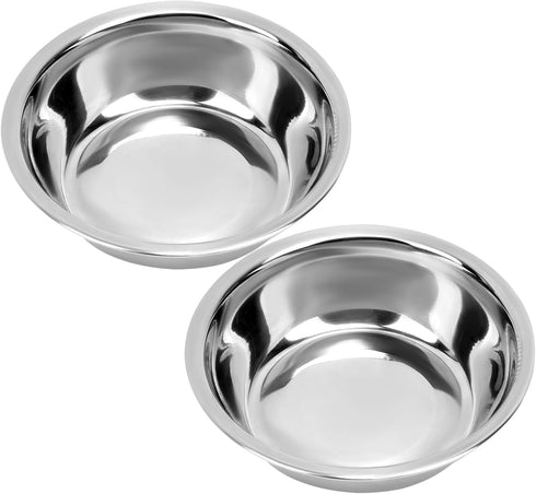 ChengFu Small Dog Food Bowls,Little DogFood Bowl,Puppy Dog Food Bowl, Made of Stainless Steel,can be Filled with Water or Dog Food Two Packs...