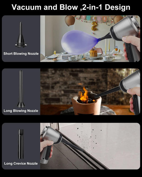 Mini Handheld Vacuum Cleaner Cordless - Car Vacuum Portable Rechargeable with High Power Brushless Motor 12000 PA Strong Suction 3 in 1 Mini Hand ...