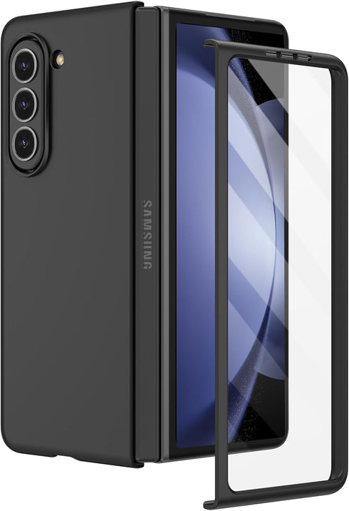 Ruky for Samsung Galaxy Z Fold 5 Case, Full Body Cover with Built-in Screen Protector, Support Wireless Charging Hard PC Slim Protective Case for ...