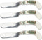 Spode Christmas Tree Cheese Spreaders (Set of 4) - 4.75" Stainless Steel Butter Knife with Porcelain Handle for Jam, Pastry, Butter Knife - Holida...
