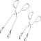 Stainless Steel Kitchen Scissor Tongs Set, 2-Piece (10/13 Inch) for Cooking, Grilling, Serving, and Barbecue...