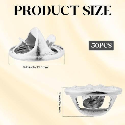 50PCS Enamel Pin Locking Backs Locking Pin Backs for Enamel Pins Lapel Pin Keepers Locking Clasp Pin Backs Replacement Brass Clutch Badge Insignia...