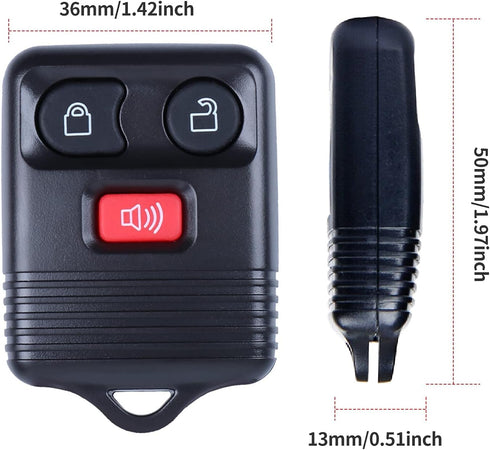 Remote Control Key Fob Replacement Compatible for 1998-2016 Ford F150 F250 F350 Escape Expedition Explorer Mazda (CWTWB1U212 CWTWB1U331 CWTWB1U345...
