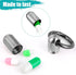 2 Pieces Tiny Keychain Pill Holder Waterproof Keychain Pill Holder Container Portable Mini Size Titanium Alloy Pill Box Case for Travel Purse Pock...