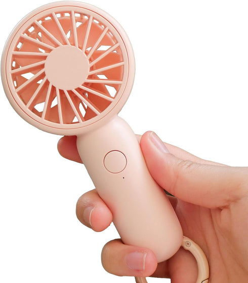 Portable Mini Handheld Fan, 2 in 1 Fan with 3 Colors, USB Rechargeable Small Pocket Fan, 3 Speeds Personal Small Hand Fan for Travel/Summer/Concer...