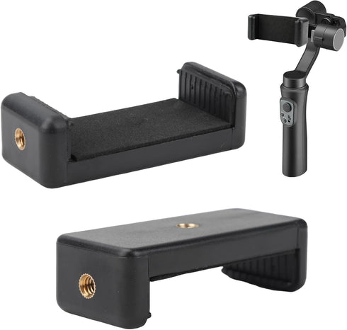 Phone Tripod Mount Adapter Universal, 2 Pack Tripod Phone Holder Phone Attachment for Tripod Cell Phone Holder for Tripod Phone Holder Clip Connec...