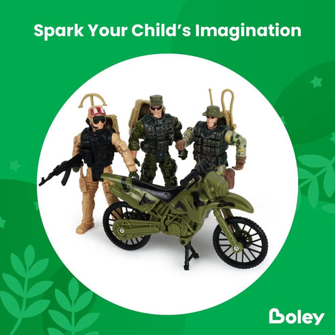 Boley 6-Pack Soldier Toy Set - Elite Force Army Men Figurines and Accessories – Pretend Play Soldier Toys for Kids - Ages 3 and Up!...