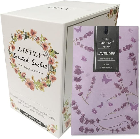 14 Packs Lavender Scented Sachets for Drawers and Closets...