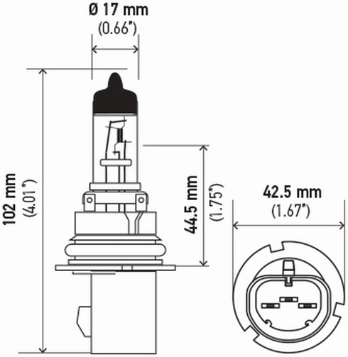 HELLA 9007TB Twin Blister Standard Halogen Bulb, 12 V, 65/55W, 2 Pack...