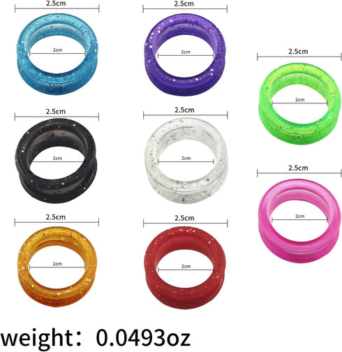 16Pcs Soft Silicone Scissors Finger Rings Silicone Pet Shears Ring Shear Grips Inserts Finger Protector Soft Silicone Accessories (Red/Blue/Purple...