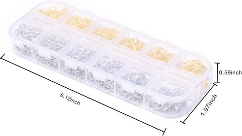 Jump Rings for Jewelry Making Kit, 1200 pcs Open Jump Rings Jewelry Repair Kit for Necklace Bracelet, Lobster Clasps and Closures Repair Supplies ...