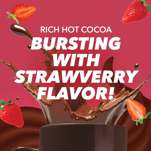 Charleston Chew Strawberry Hot Cocoa Pods, Compatible with Keurig K-Cup Brewers, 12 Count - Sweet Strawberry and Chocolate Nougat Blend...