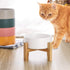 Elevated Raised Food Bowls/Dish with Stand for Water, Ceramic Pet Bowl with Anti Slip Rubber pad, Anti Vomiting, Stress Free for Small Dogs and Ca...