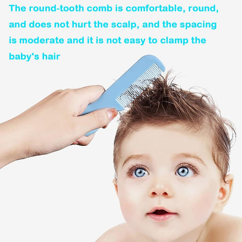 Baby Hair Brush with Wooden Handle&Silicone Baby Cradle Cap Brush Set, for Newborns & Toddlers-Natural Soft Goat Bristles-Ideal for Cradle Cap-Per...