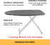 Ironing Board and Cover Drawstring Tightening with Thick Felt Padding Scorch Resistant Easy Fit Heavy Reflective Duty Adjustable 3 Layer Standart ...