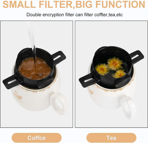 Pour Over Coffee Maker,Portable Stainless Steel Reusable Coffee Filter, Mini Collapsible Paperless Single Serve 1 Cup Coffee Dripper Cup Easy To C...