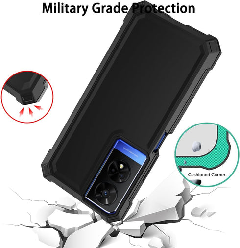 for TCL 50 XE case, with Tempered Glass Screen Protector 360 Full-Body Soft TPU Bumper Shockproof Silicone Protective Phone Cover Case for TCL 50 ...