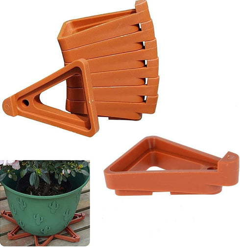 24 Pcs Flower/Plant Pot Feet, Invisible Flower Pot Risers, Triangle Flower Pot Rack Holder Pot,Potted Plant Stand,Flower Pot Rack Indoor and Outdo...