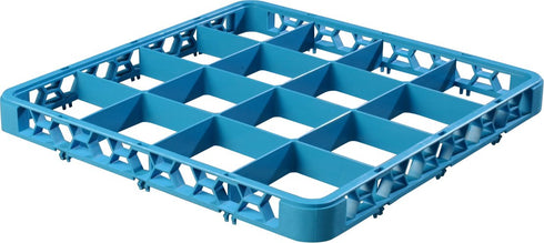 Carlisle FoodService Products RE1614 OptiClean 16 Compartment Divided Glass Rack Extender, 1.78", Blue...