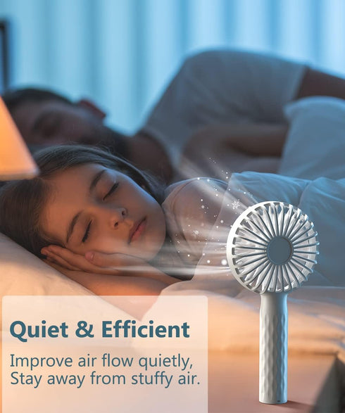HonHey Handheld Fan, 2PCS Super Mini Personal Fan with Rechargeable Battery Operated 3 Adjustable Speed, Portable Handheld Fan for Girls Women Kid...