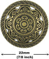 Bezelry 12 Pieces Lacework Pattern Metal Shank Buttons. 22mm (7/8 inch) (Antique Brass)...