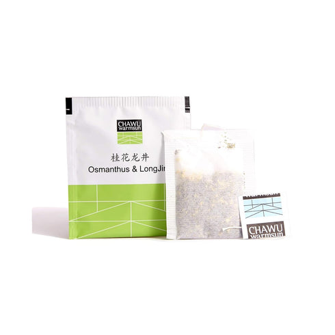 ChaWuWarmSun-Osmanthus & LongJing Green Tea Bags,50 Tea Bags,Natural Flower and Broken Tea...