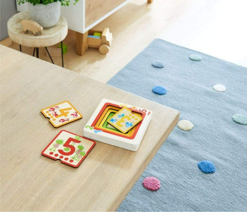 HABA Counting Friends Wood Layering Puzzle 1 to 5...