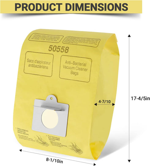 Vacuum Cleaner Bags Fit for Kenmore Canister Type C/Q 50555 50557 50558 and Type C-5, 10PCs...