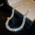 JEAIRTS Choker Rhinestone Necklace Diamond Row Necklaces Crystal Chokers Necklace Chain Jewerly Sparkly Party Prom Accessories for Women and Girls...