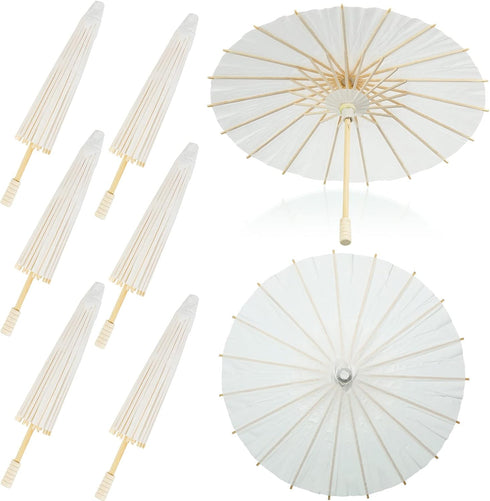 Eccliy Paper Umbrellas DIY Paper Painting Umbrellas Crafts Plants Umbrellas Chinese Japanese Parasol for Wedding Bridal Party Decor, 11.8 Inch(12 ...