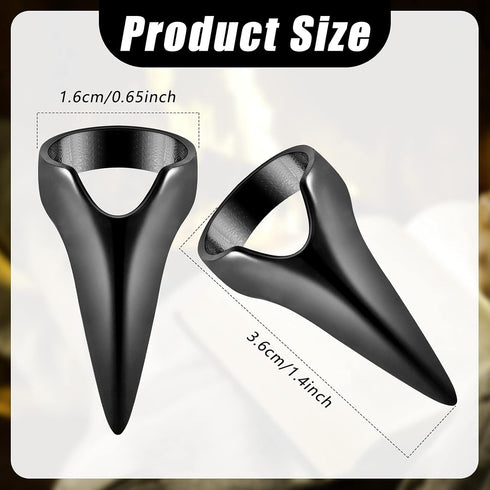 Hicarer 10 Pieces Stitch Tool for Braids Aid Finger Ring Hair Parting Tool Ring Retro Metal Claws Rings for Hair Braiding Supplies Cosplay Nail Ar...