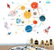Space Planet Wall Decals Wall Stickers Kids,Cute Educational Wall Stickers for Daycare,Nursery,Playroom,Babyroom,Classroom,School....