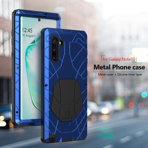 Galaxy Note 10 Case Metal, Samsung Note 10 Case Heavy Duty, Gorilla Glass Cover Armor Aluminum Alloy Bumper Military Shockproof Hard Defender Outd...