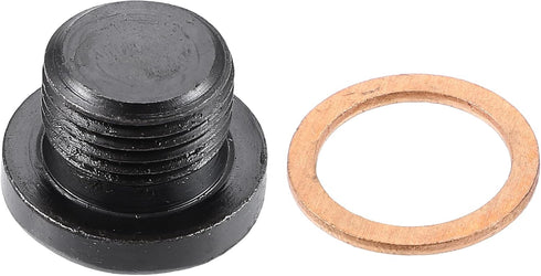 X AUTOHAUX M18x1.5 Steel Engine Oil Drain Plug Screw with Gasket for BMW 545i 550i 650i 750i 760i X5 X6 E60 E63 for Mazda 3 5 6 CX-5 CX-7 RX-8 Bla...
