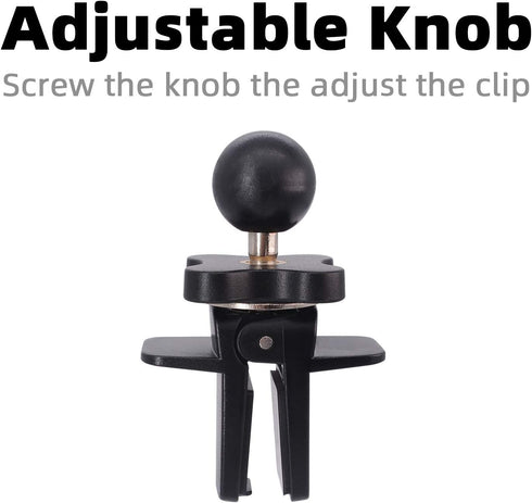 for Garmin Air Vent Mount Holder - 17mm Ball Phone/GPS Vent Mount Base with Silicone Clip & Adjustable Knob for Garmin Nuvi Drive Drivesmart Dezl ...