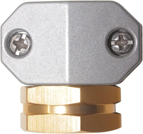 Joywayus 2Set Heavy Duty 5/8" Barb x 3/4" GHT Male & Female Swivel Hex Aluminium Garden Water Hose Pipe Connector Repair Kit Fitting with Stainles...