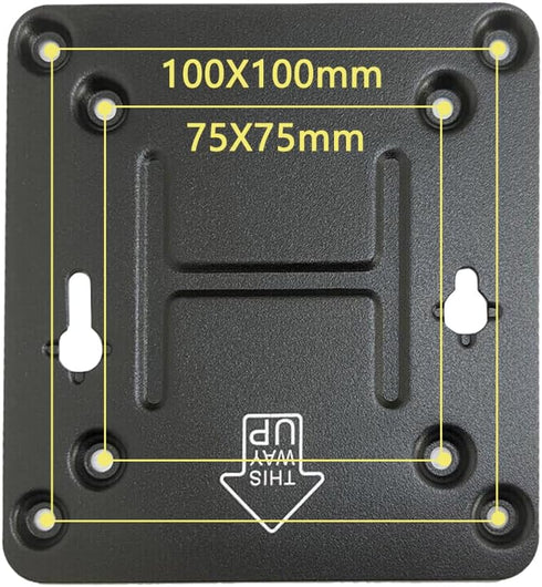 GinTai for Intel NUC Vesa Adapter Mount Bracket to Attach NUC Mini PC Computer to The Back of a Monitor Mounting Plate Not Skull or Hades(with 8pc...