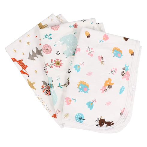 Kisangel Three Travel Diaper Underpads Mats for Pads Mattress Changing Reusable Cotton Infant Mat Change Washable Urinal Gentle Pad Super Incontin...