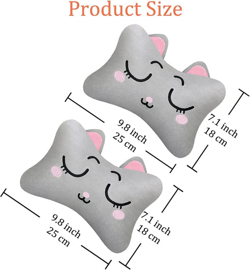 Sexysamba Car Headrest Pillow,Cartoon Neck Pillow for Car,Comfortable Soft Car Seat Pillow for Driving,Head Rest Cushion,Cute Neck Pillow for Trav...