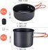 Bulin Camping Cookware Mess Kit, Nonstick Backpacking Cooking Set, Outdoor Cook Gear for Family Hiking, Picnic, Black, 3PC...