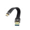 CERRXIAN 10Gbps Short USB Type C Cable,5inch USB A 3.0 Male to USB C 3.1 Male Cable,USB C 3.1 3A Fast Charging FPC Flat Cable Compatible with Powe...