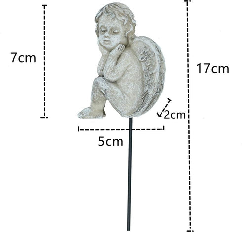 Decorative Angel Garden Stakes Miniature Angel Fairy Garden Angel Small Memorial Statue...